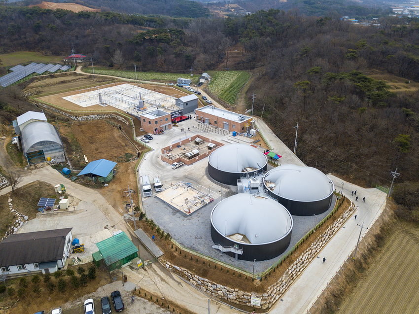 충남 홍성군 결성면에 준공된 가축분뇨 에너지화 시설 < 사진제공: 홍성군청>
