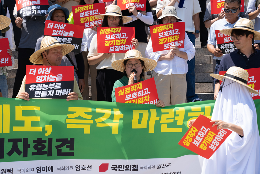 △ 발언 중인 한살림동서울생협 강말숙 이사장